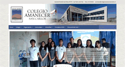 Desktop Screenshot of colegioamanecersancarlos.cl